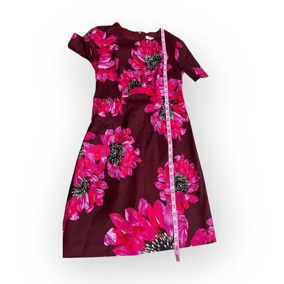 Trina Turk Maroon Pink Floral Dress - Picture 10 of 12